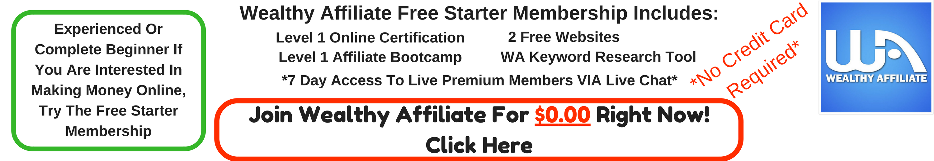 Wealthy Affiliate Free Membership Includes: