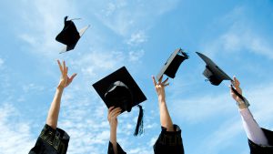 throwing college graduation caps