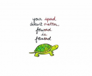 Your speed doesnt matter, forward is forward