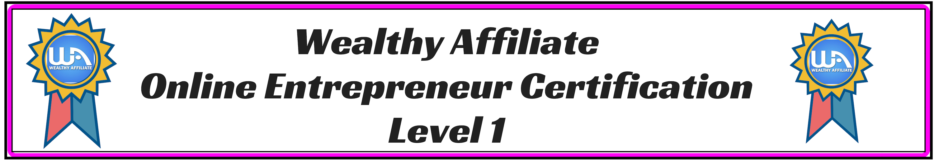 Wealthy AffiliateOnline Entrepreneur Certification Level 1